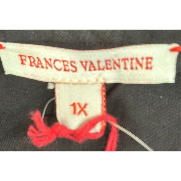Frances Valentine Whit Embroidered Top in Black & White NWT Size 1X - Picture 3 of 6